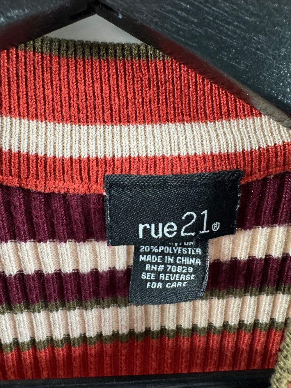 Rue21 Striped Ribbed Sweater Tank Top – Women's Large - Picture 4 of 8